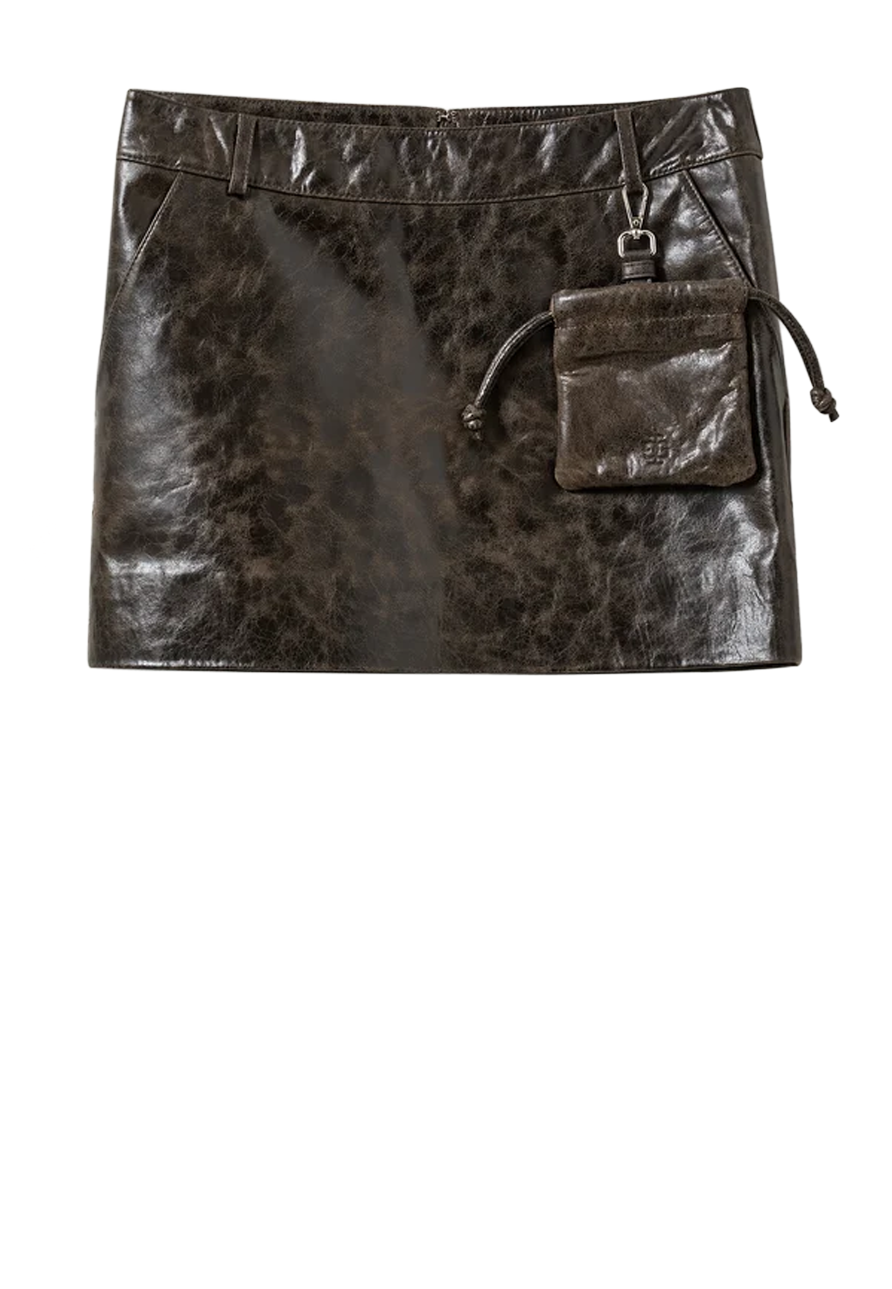Margo Pencil Skirt | Brown Crunch Effect