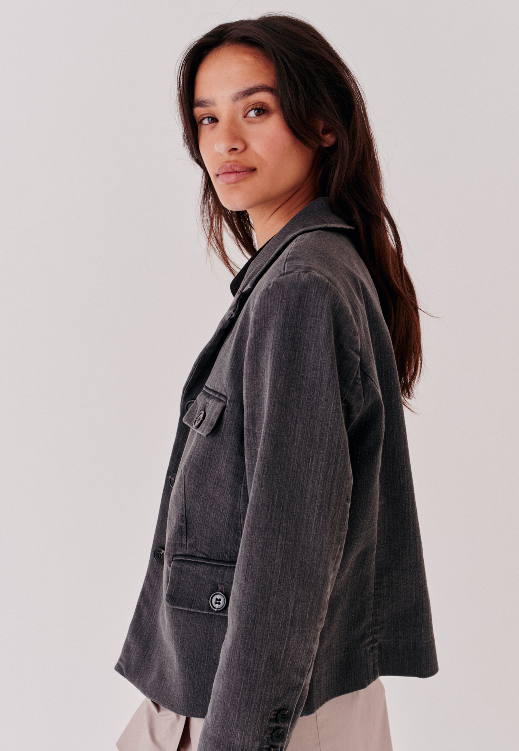 Merci Jeansjakke | Sort denim