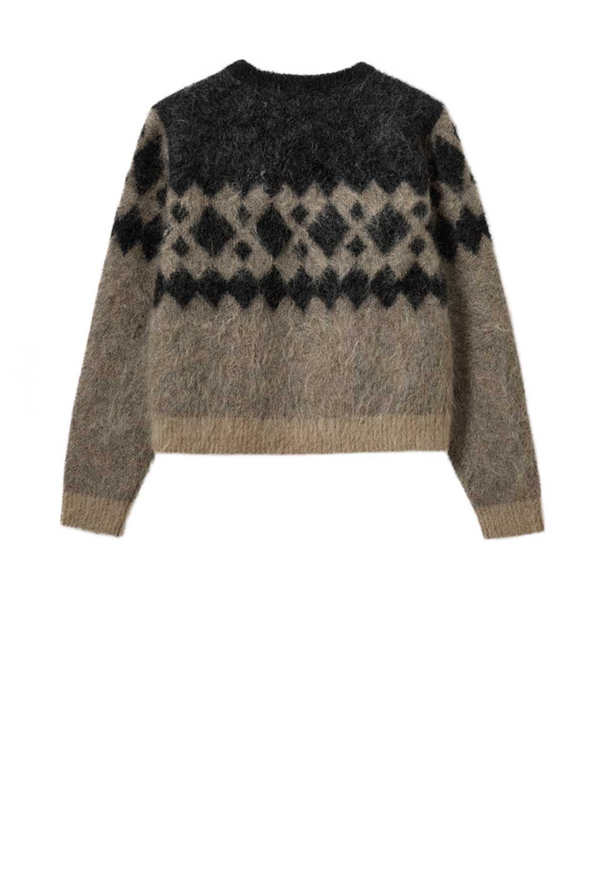 Roma Argyle Knit Pullover | Raw Black Artwork