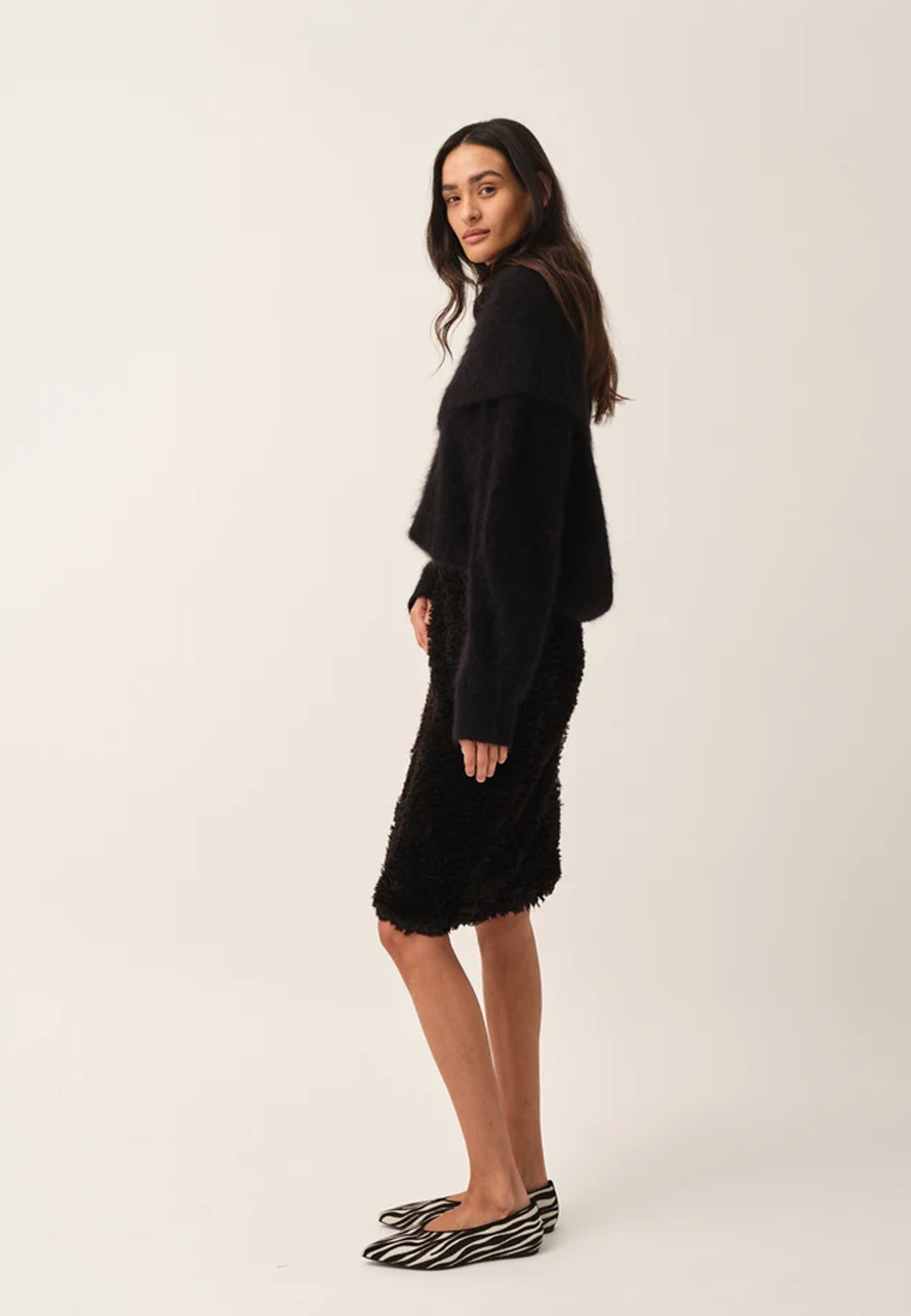 Roma Argyle Knit Pullover | Raw Black Artwork