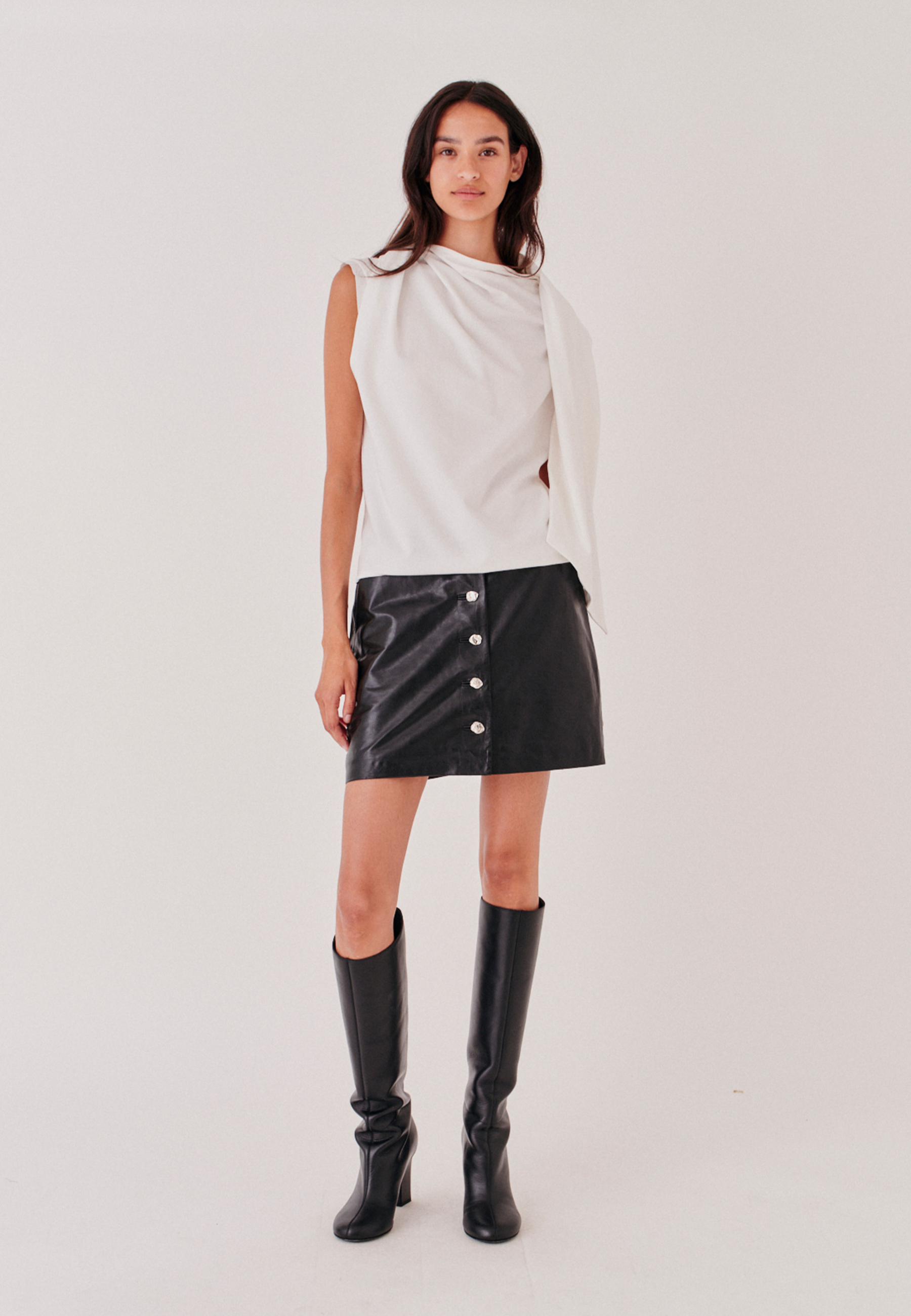 Tørklæde Vandfaldstop | Creme