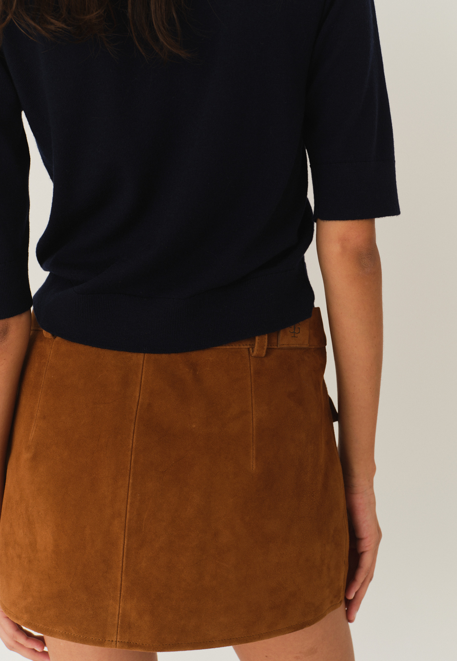Suede Minirock | Hazelnut