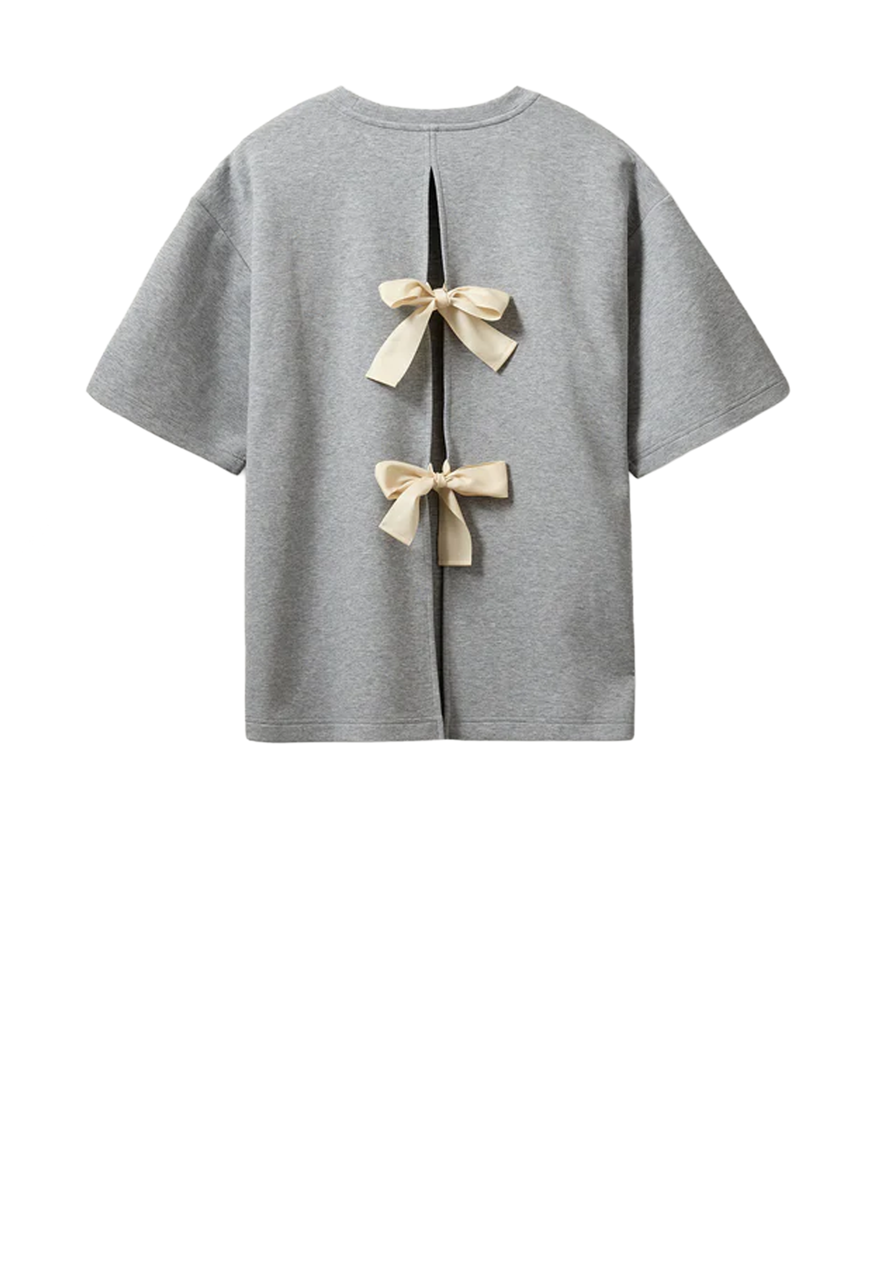 TG Bow Tee | Grey Melange
