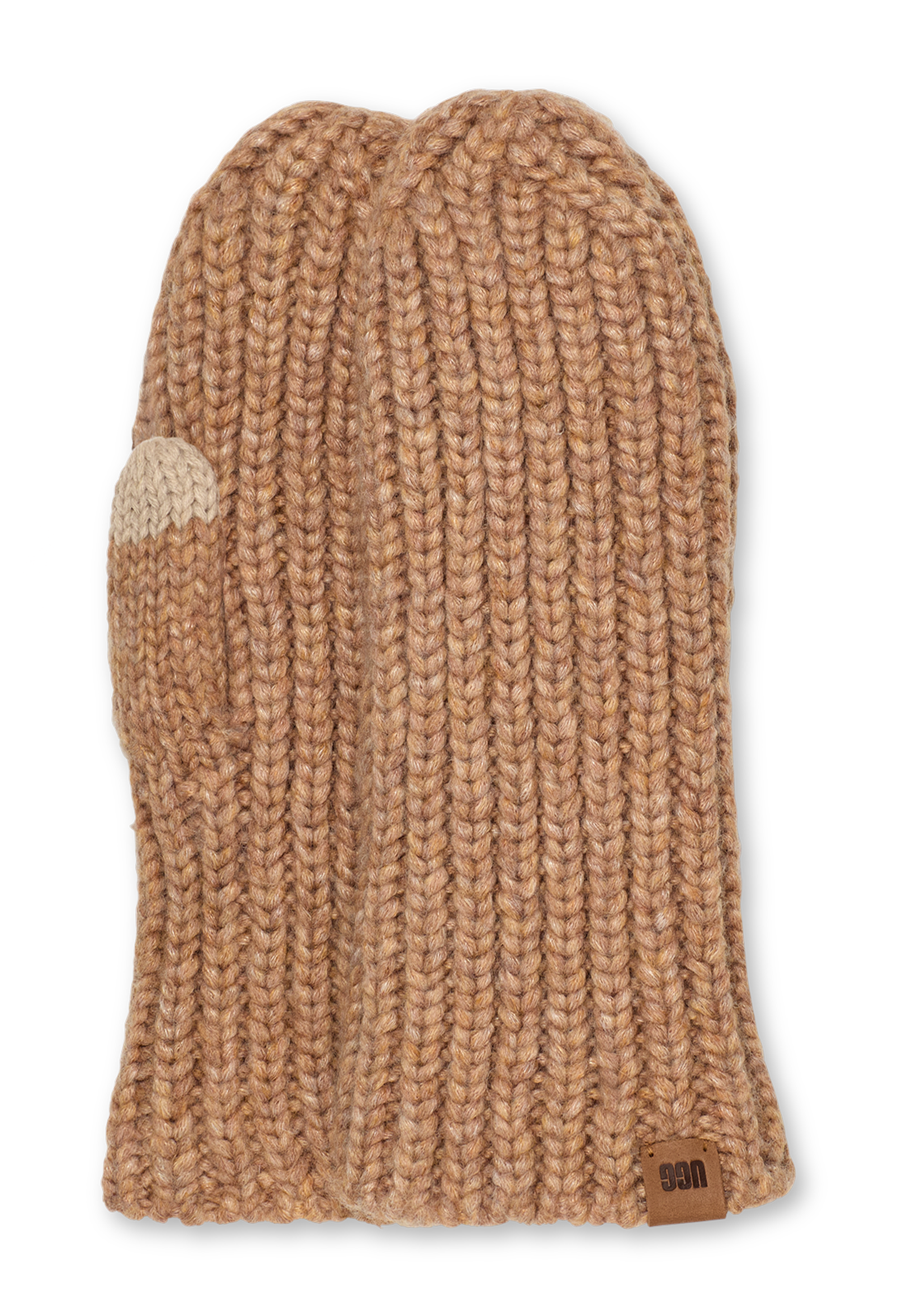 Chunky Rib Fäustlinge | Camel