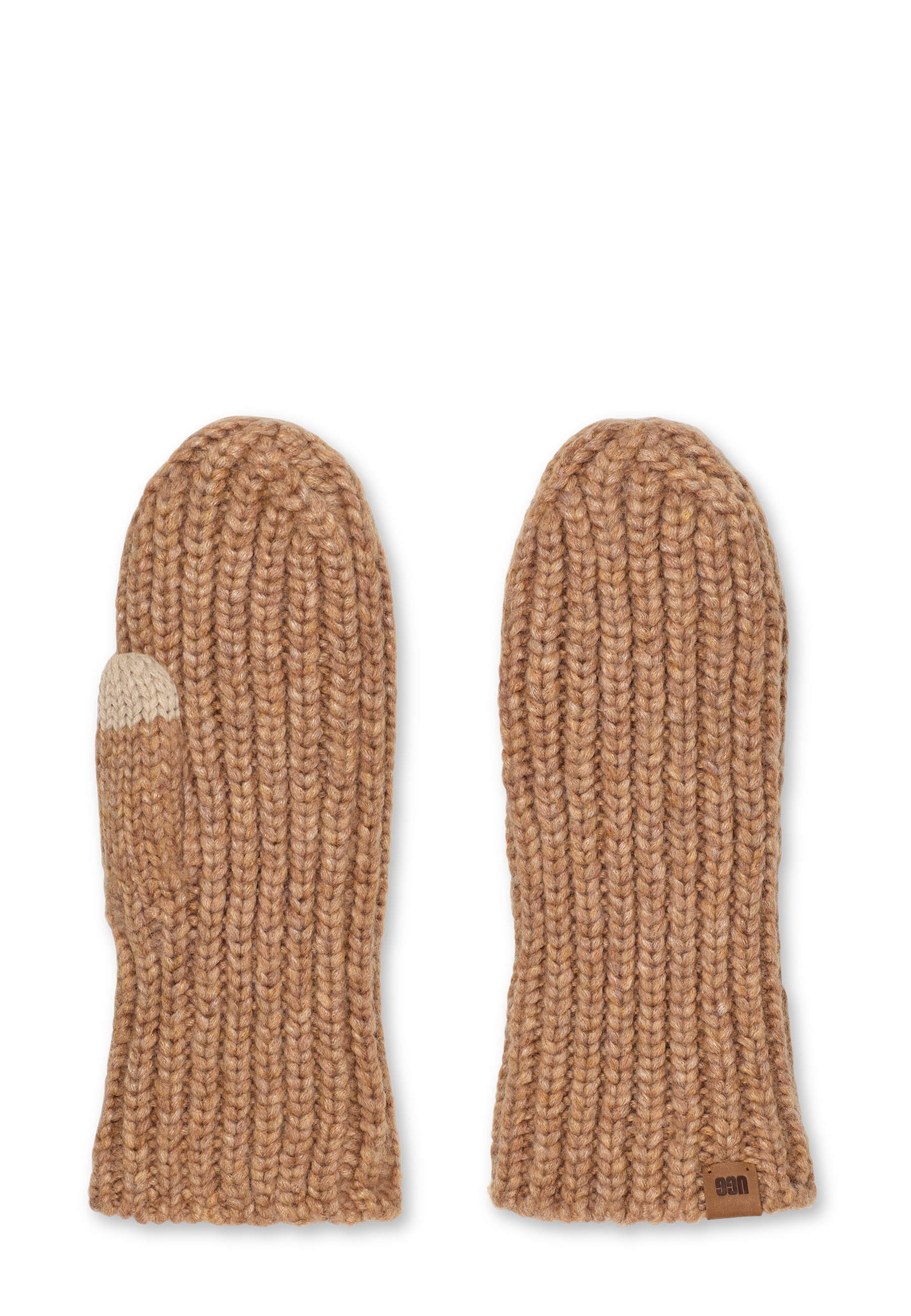Chunky Rib Fäustlinge | Camel