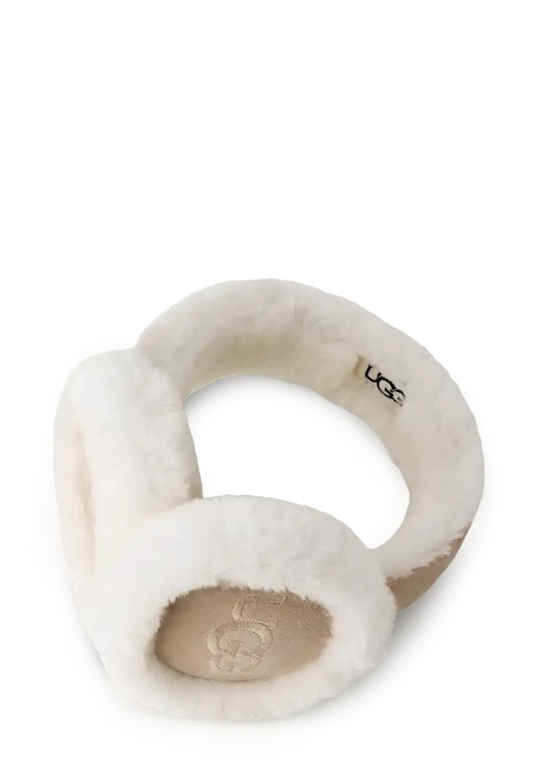 UGG | Sheepskin Embroidery Ear Muffs | sand