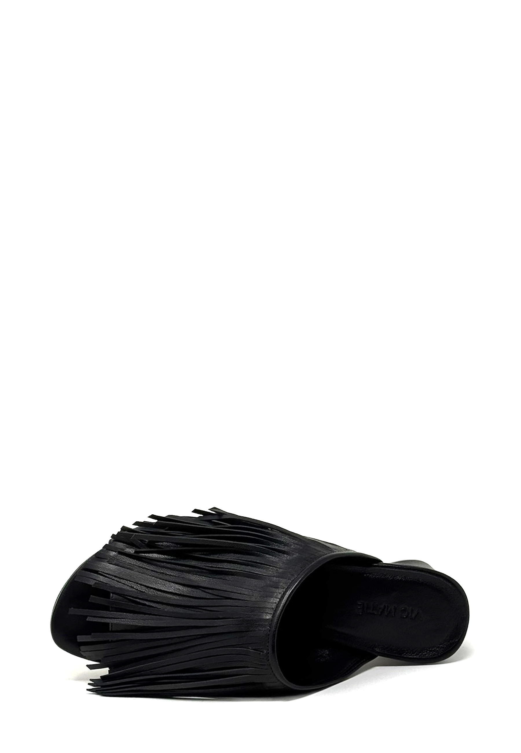 1K5602D Fringed Heel Mule | Black