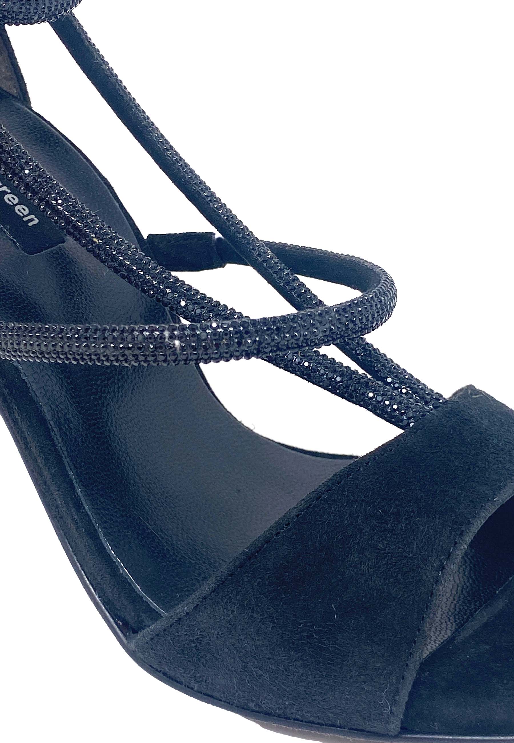 6040 Highheel Sandale | Schwarz