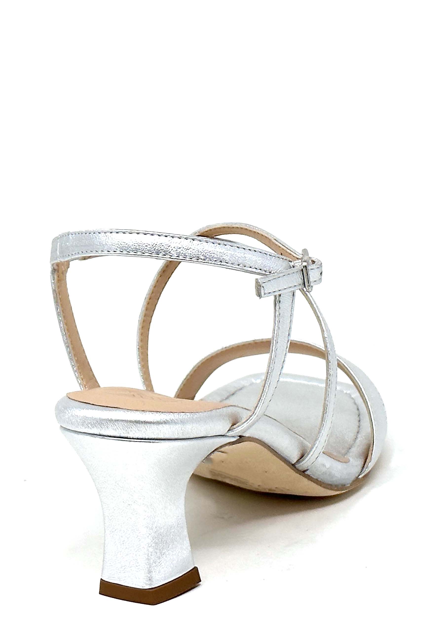 Marley sandal med høj hæl | Sølv