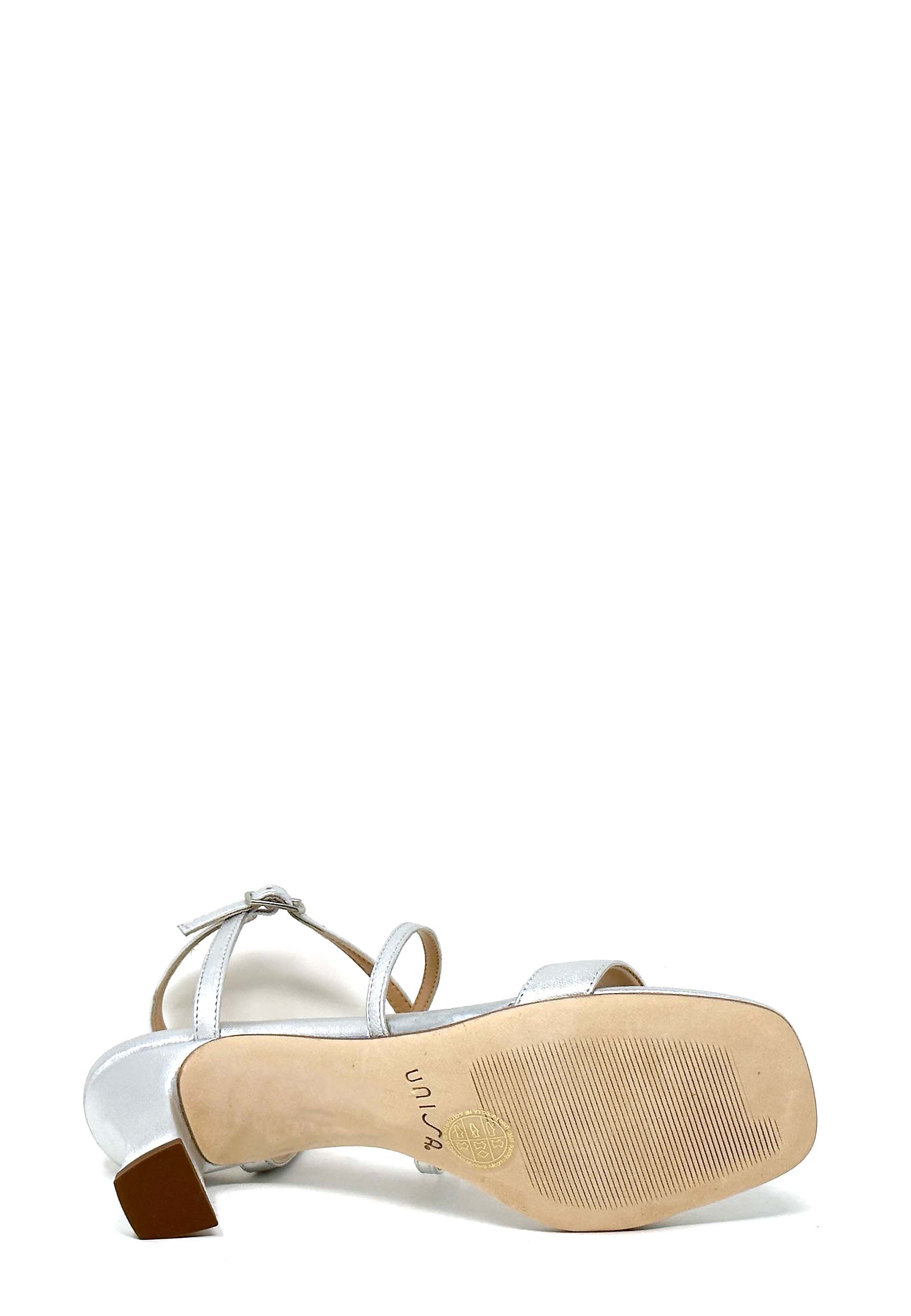 Marley sandal med høj hæl | Sølv
