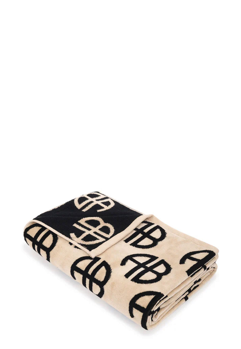 Bahia badehåndklæde | Beige monogram