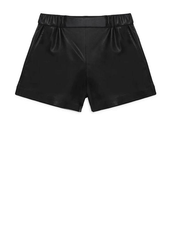 Koa Shorts | Black vegan leather
