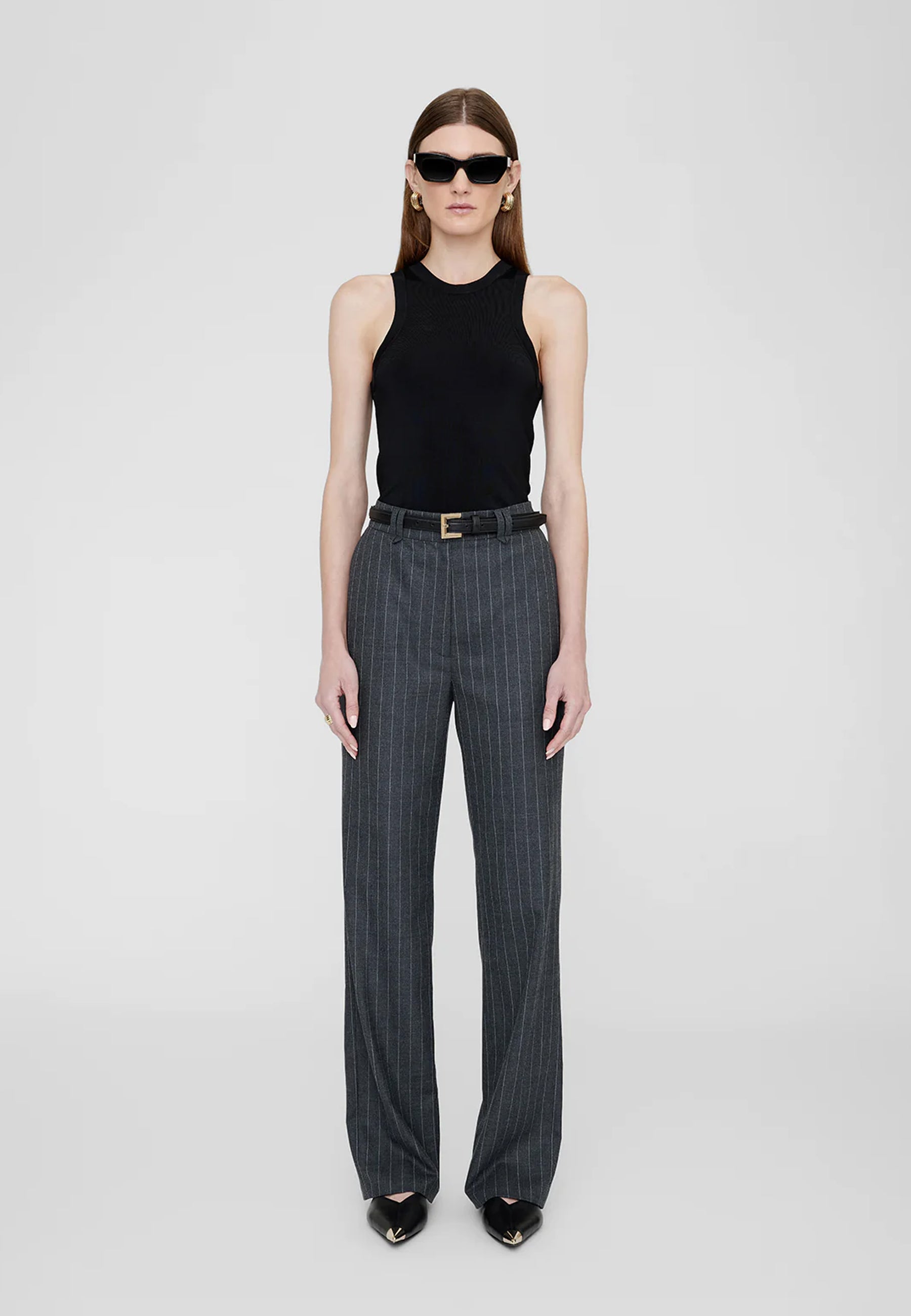 Drew Hose | Grey Pinstripe