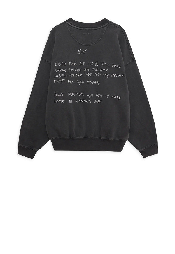 Jaci sweatshirt | Washed Black Lyrics