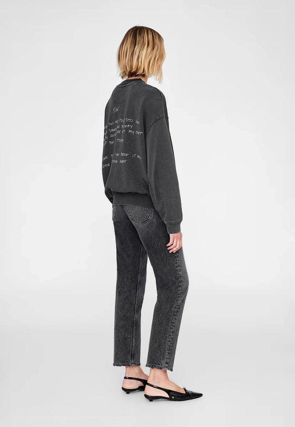 Jaci sweatshirt | Washed Black Lyrics