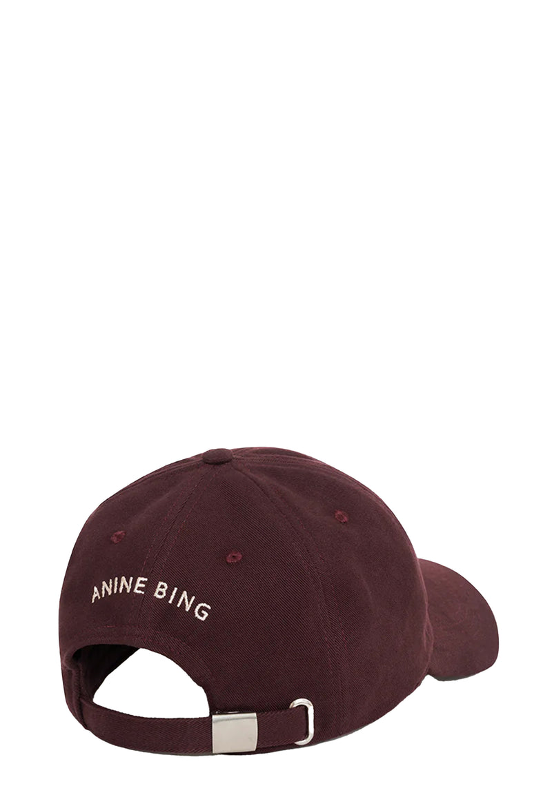 Jeremy Baseball Cap | Dark Burgundy Letterman