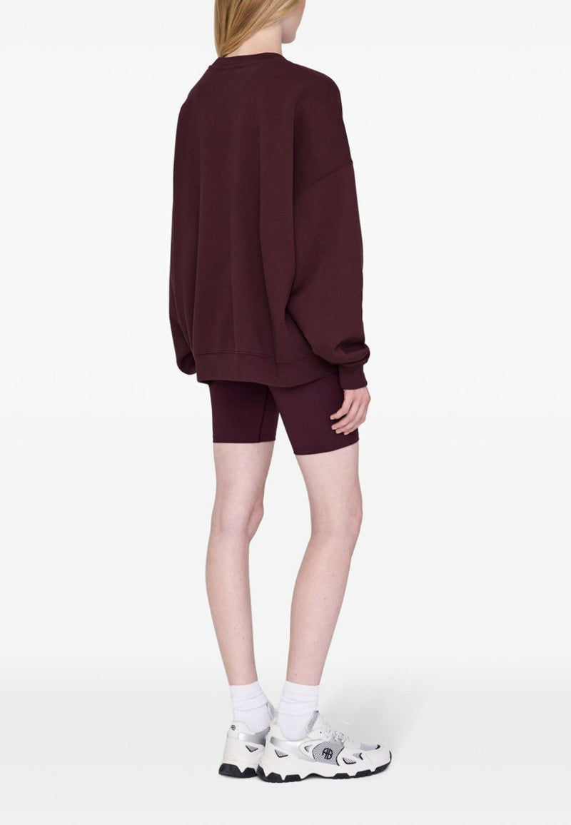 Miles Oversized Letterman Sweatshirt | Dark Burgundy