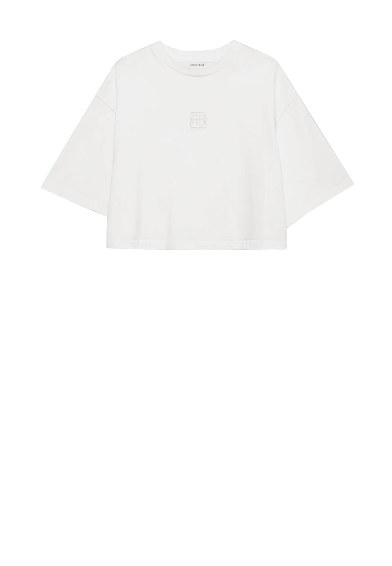 Myers Cropped T-Shirt | Ivory Framed Monogram