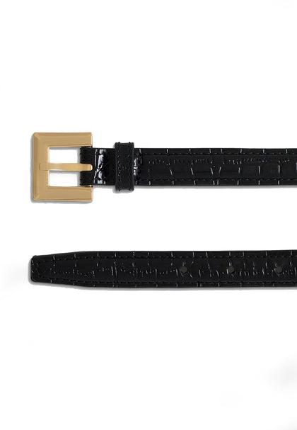 Anine Bing | Nicola Belt | Black embossed – ingla concept store