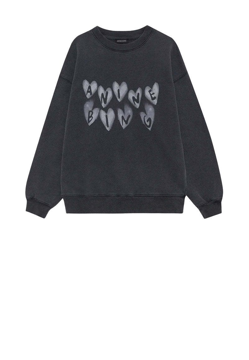 Spencer Sweatshirt | Washed Black Hearts