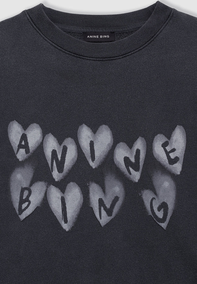 Spencer Sweatshirt | Washed Black Hearts