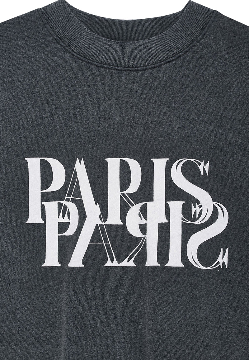 Jaci sweatshirt | Vasket sort Paris