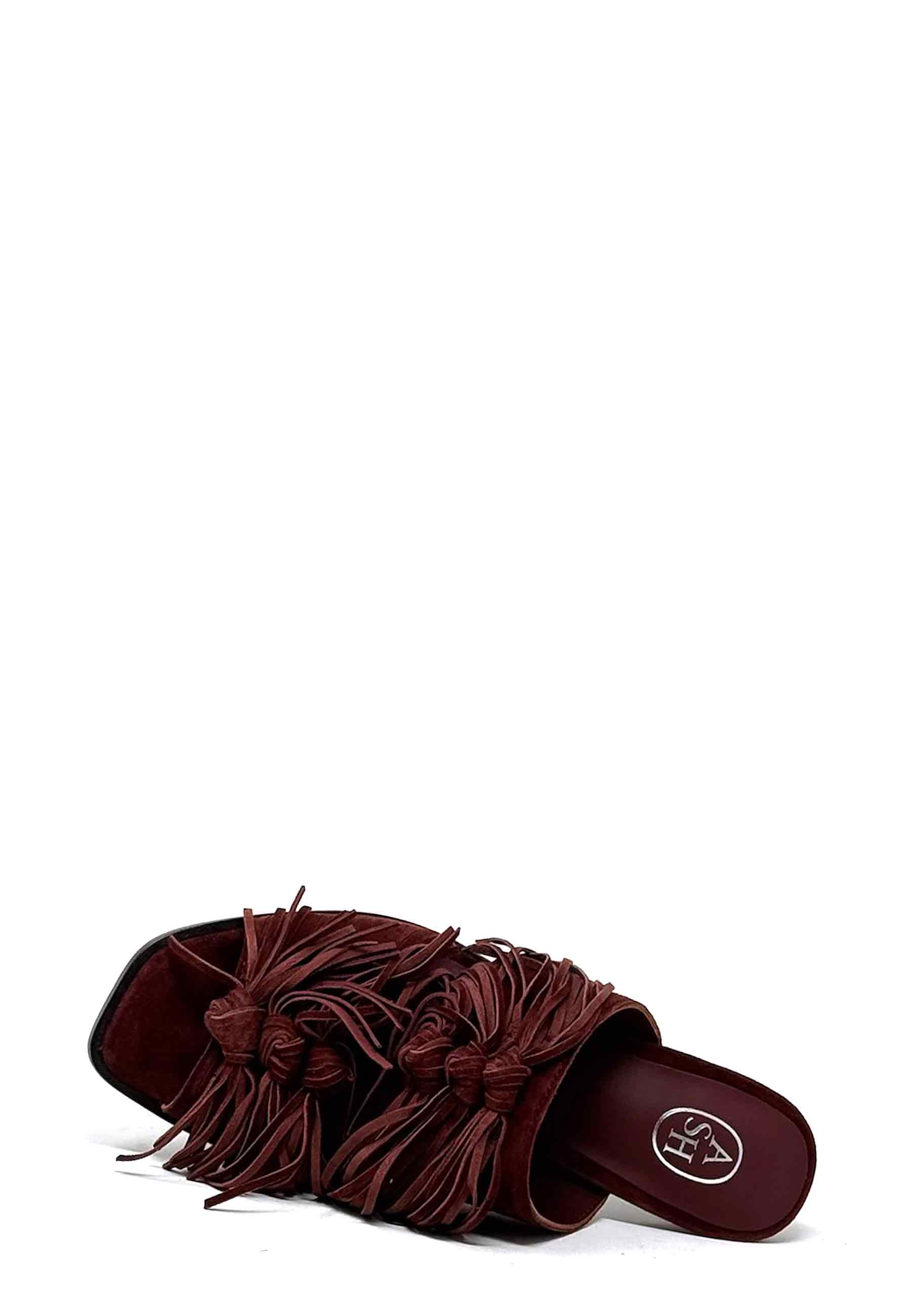 Quincy Fransen Heel Pantolette | Marsala