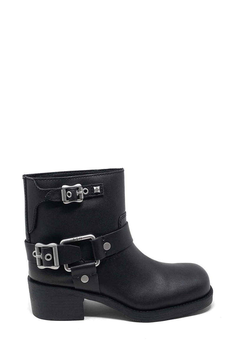 Texas high heel biker boot | Black