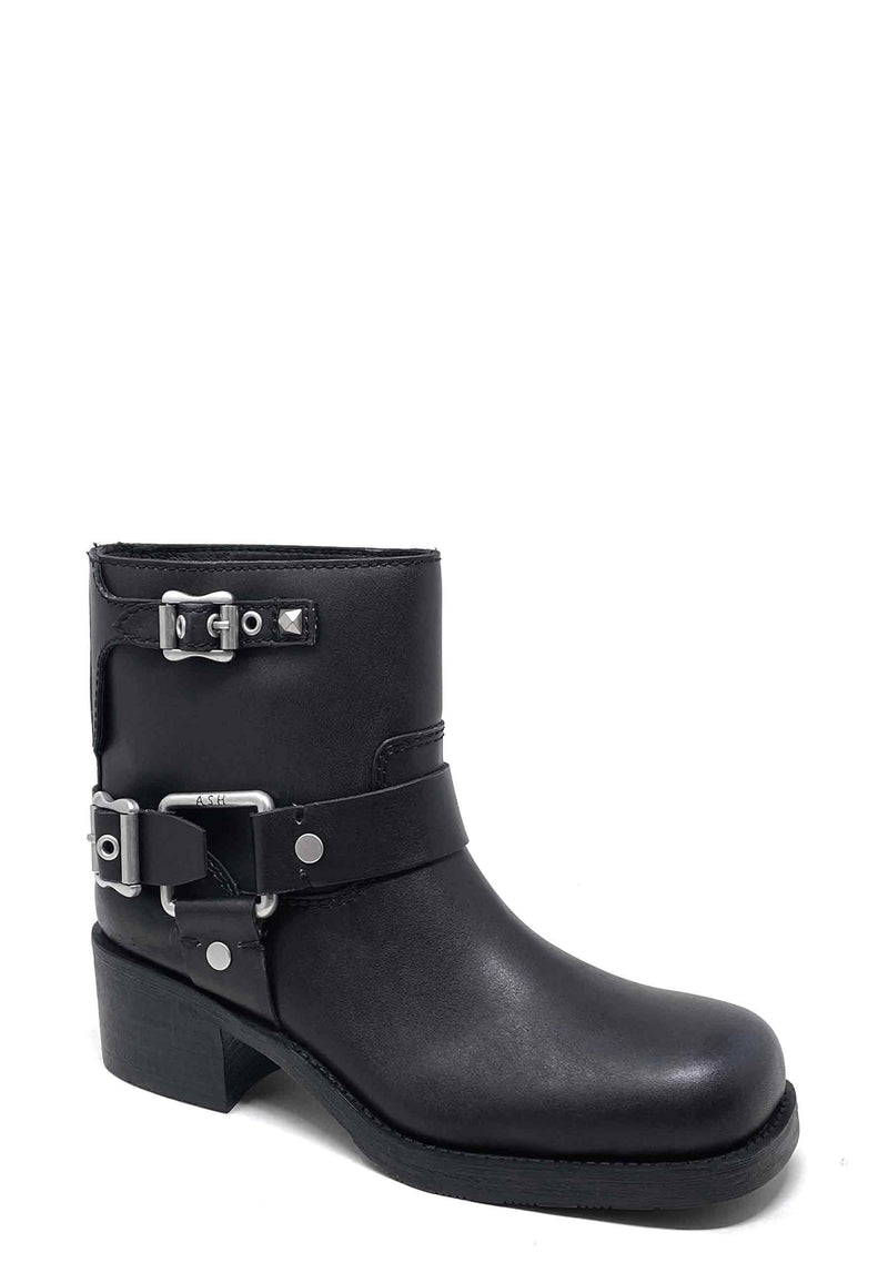 Texas high heel biker boot | Black