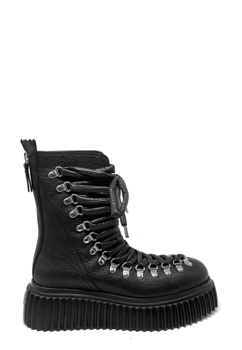 Dromo Lace Up Platform Boot | Nero