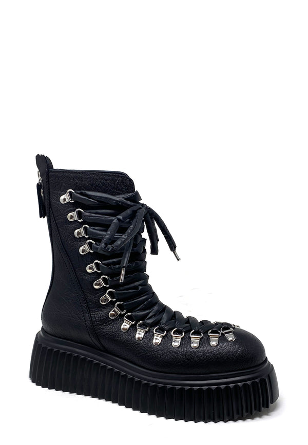 Dromo Lace Up Platform Boot | Nero