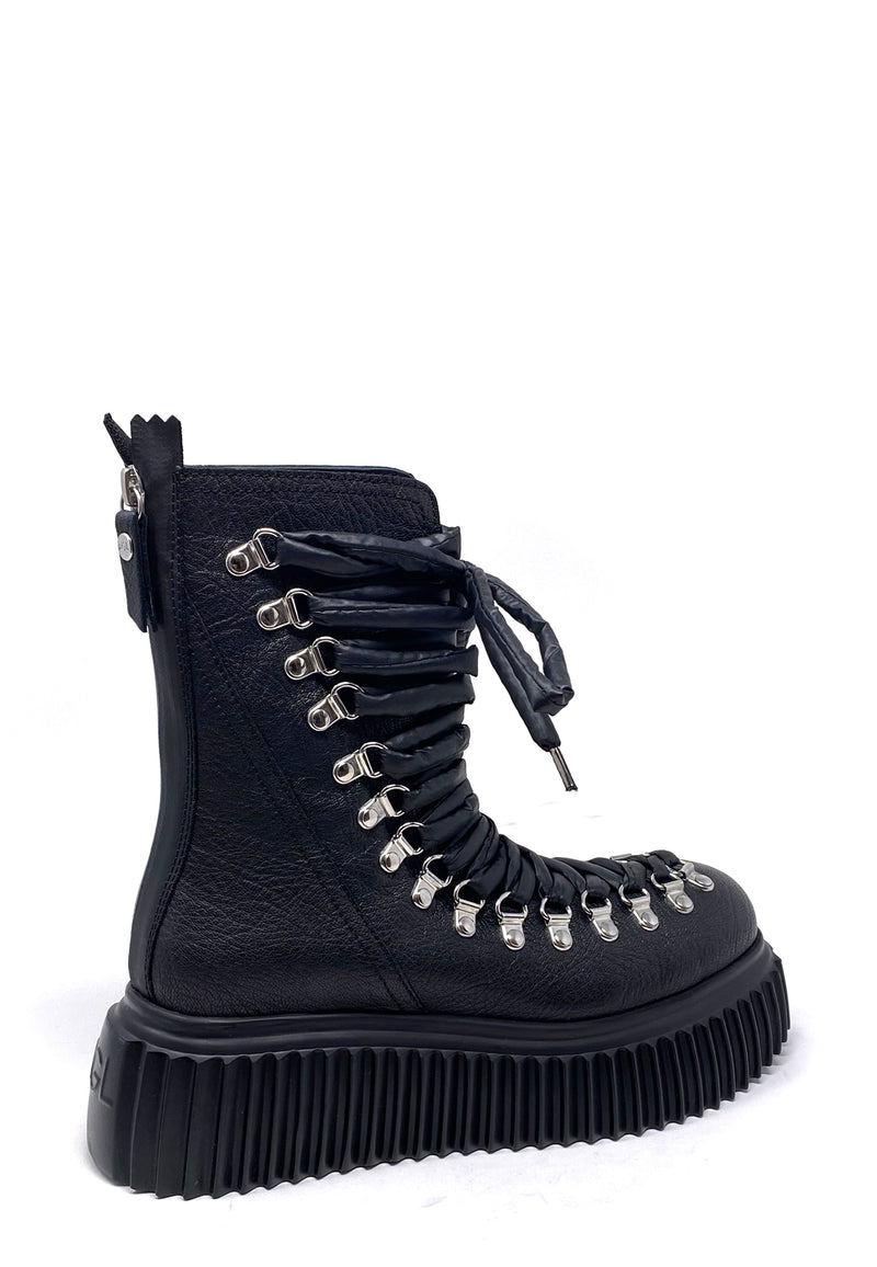 Dromo Lace Up Platform Boot | Nero