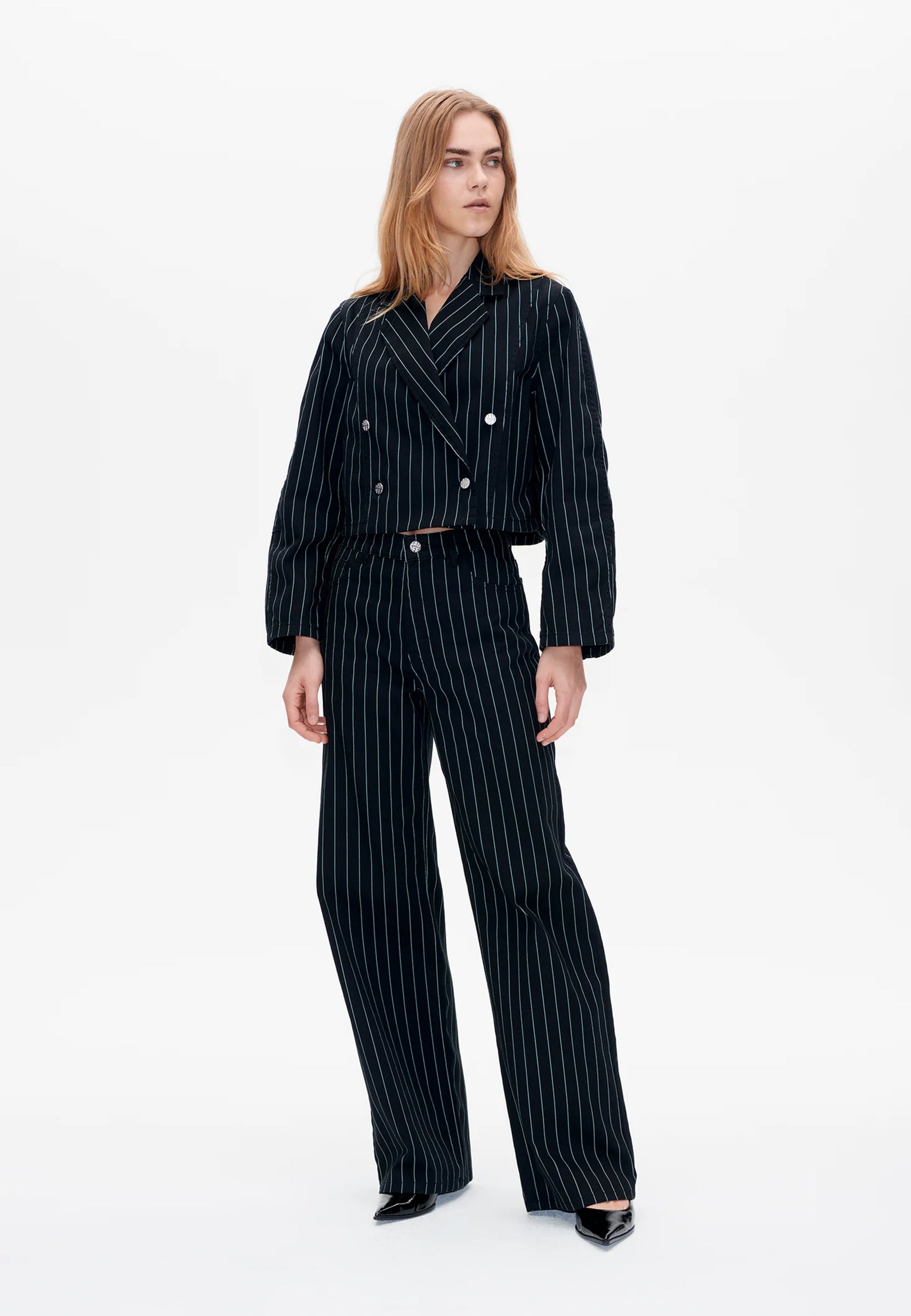 Bianca Blazer | Pirat Sort Stribet