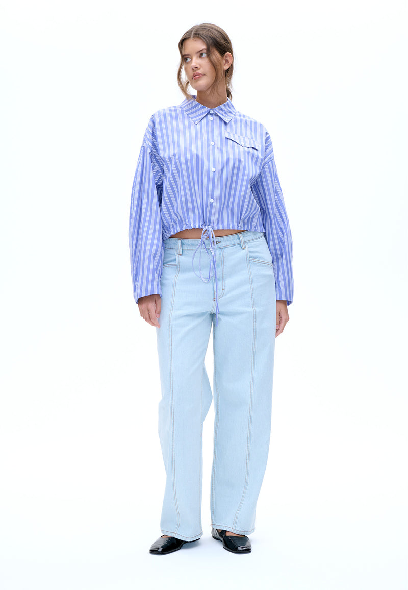 Bryce Blouse | Wedge Blue Stripes