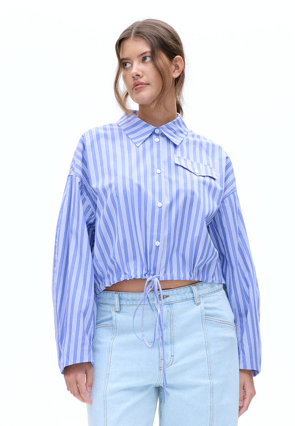 Bryce Bluse | Wedge Blue Stripes