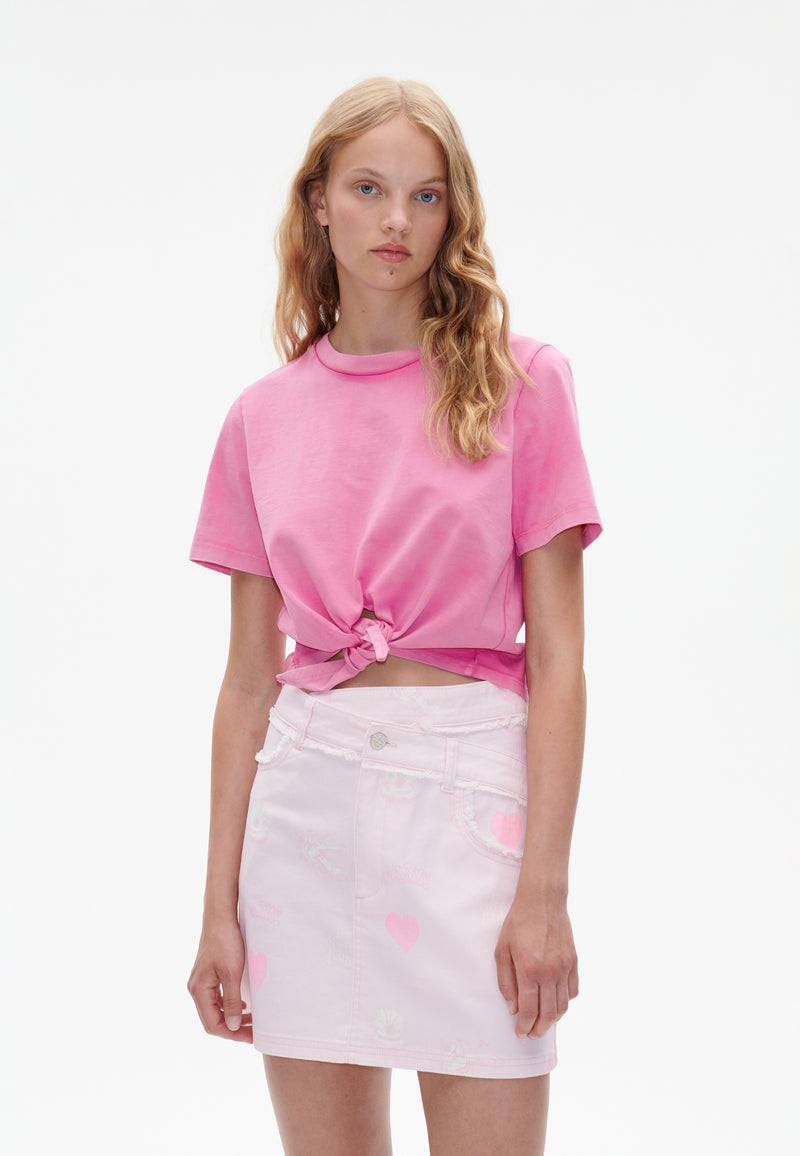 Jolena T-Shirt | Milky Pink