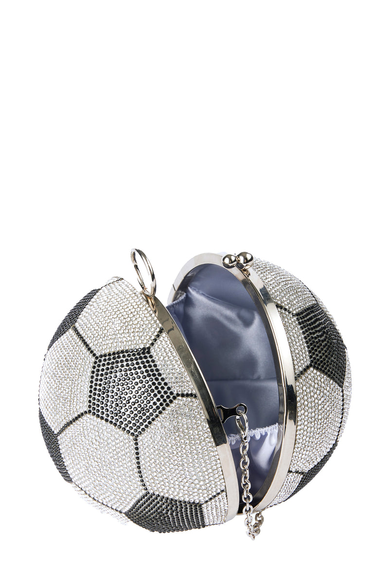 Kenza Football Bag | Jet Crystal