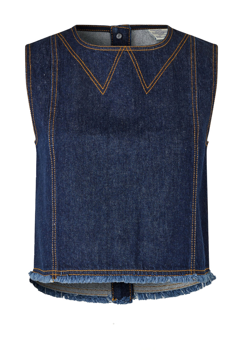 Madi Denim Top | Night Sky Denim