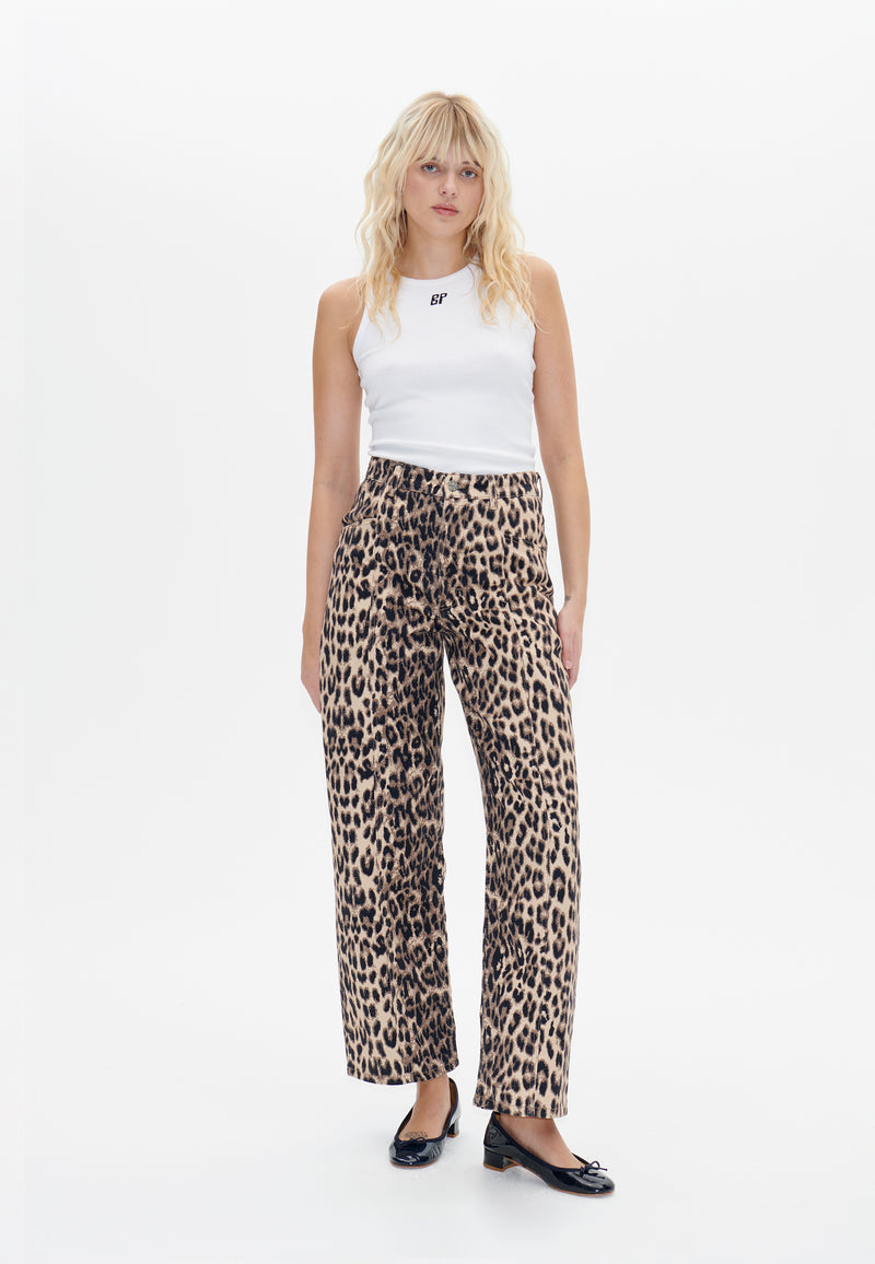 Nara Jeans | Brown Leopard