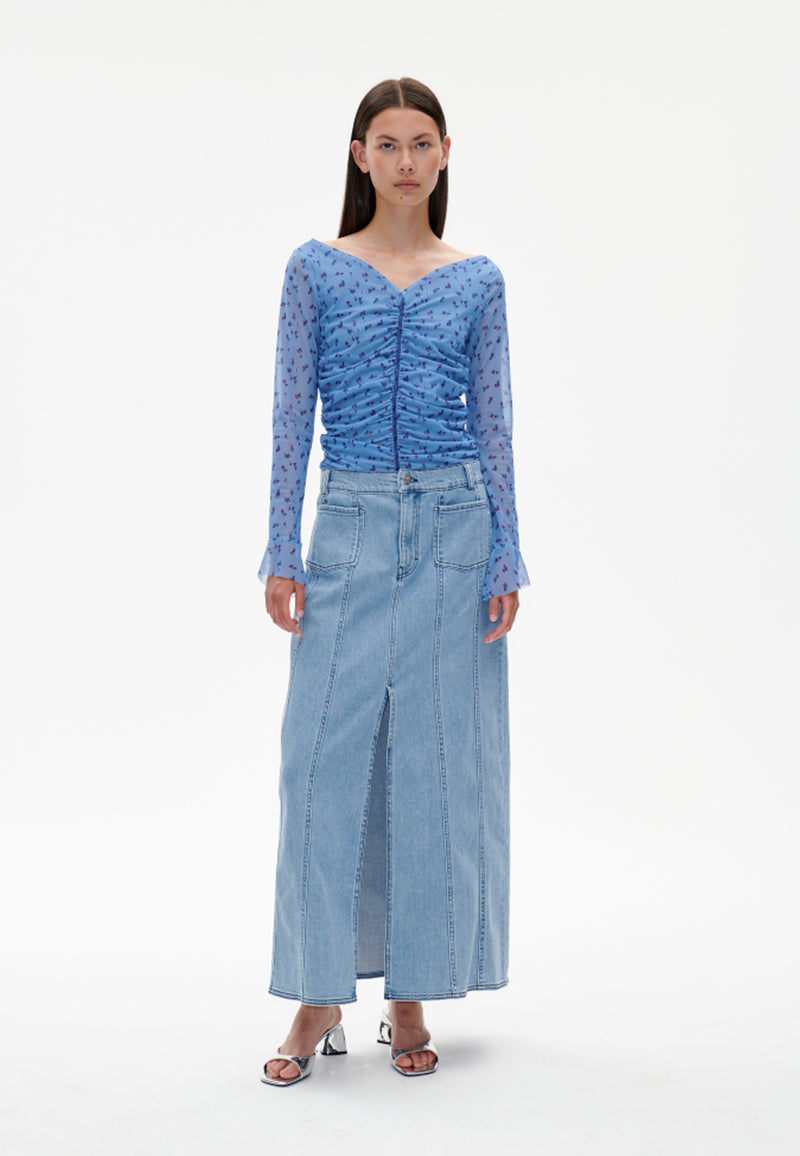 Sabire Maxi Skirt | Light cool denim
