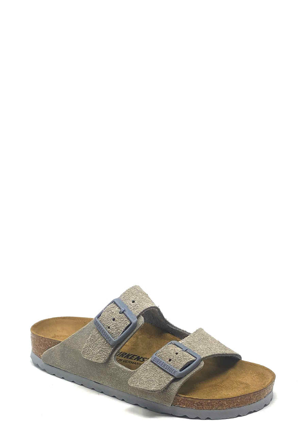 Arizona Pantolette | Stone Coin Suede