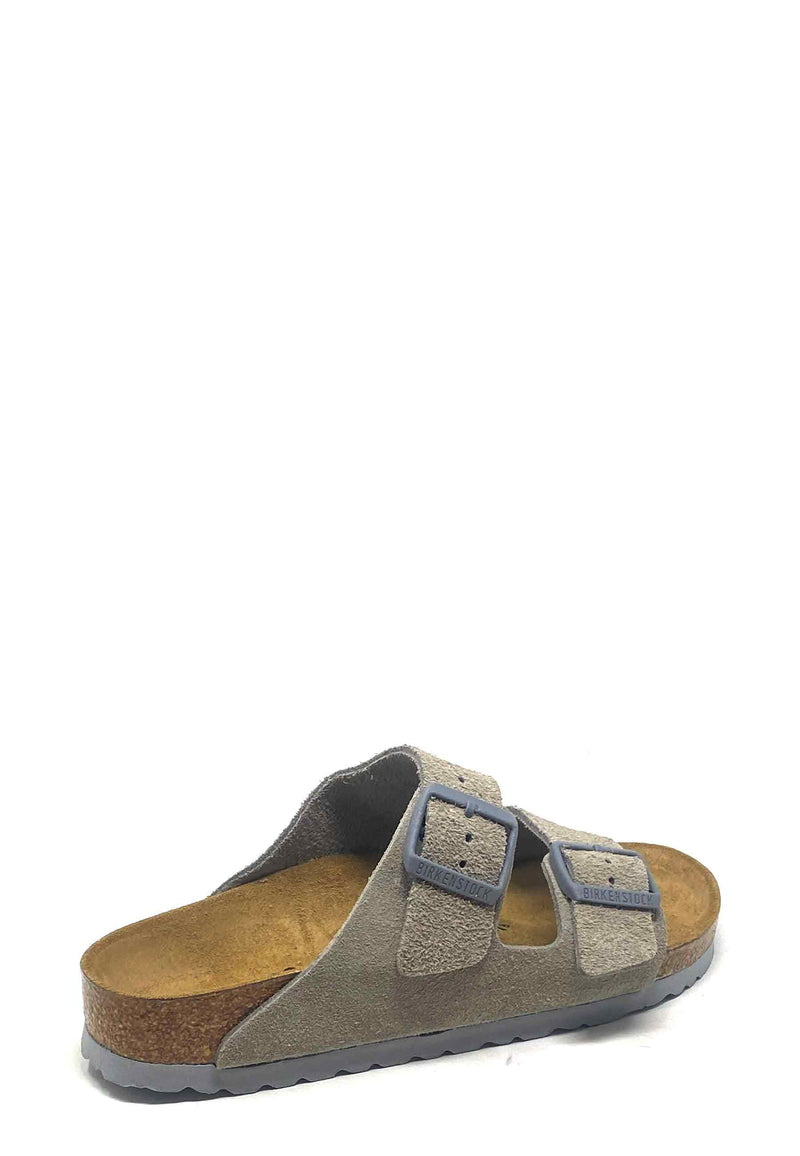 Arizona Pantolette | Stone Coin Suede