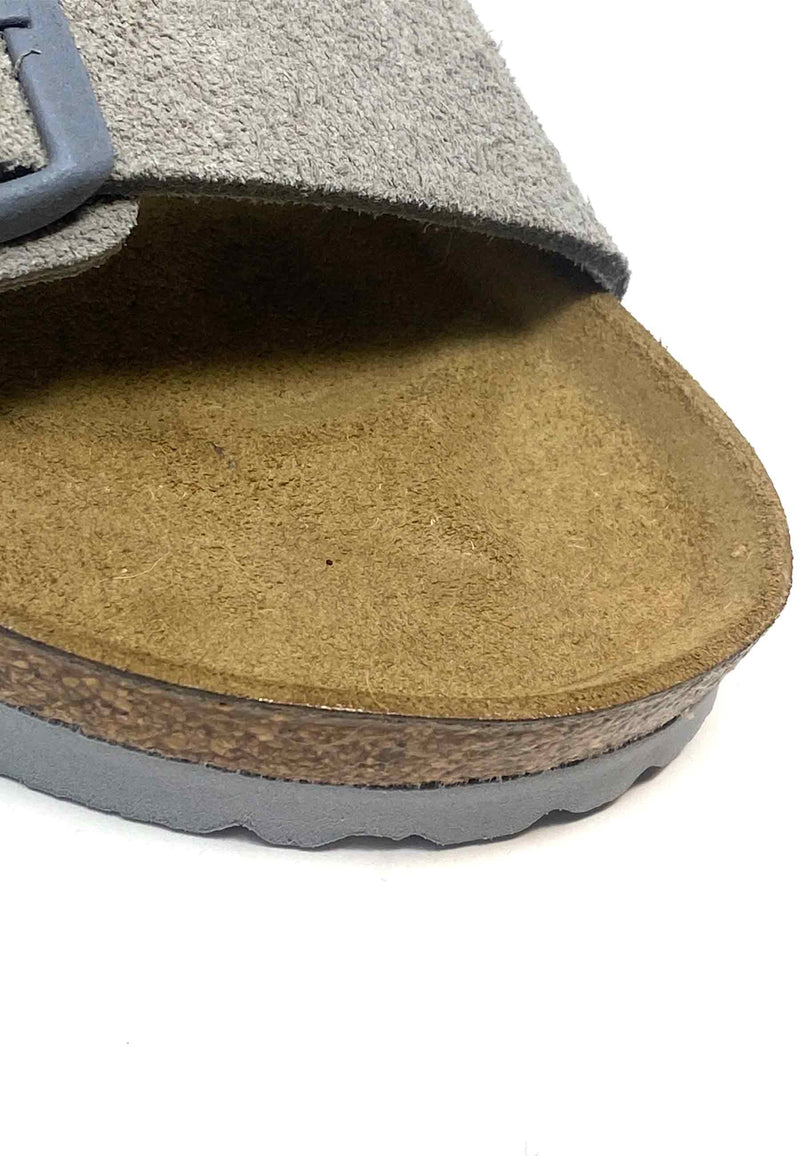 Arizona Pantolette | Stone Coin Suede