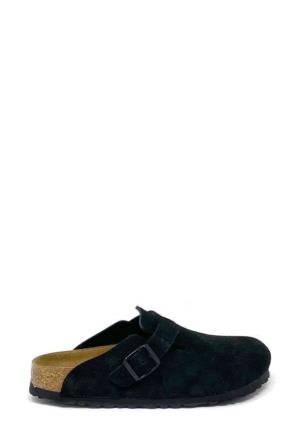 Boston Clog | Black Suede