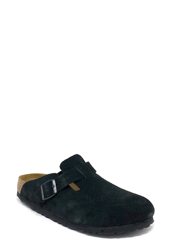 Boston Clog | Black Suede