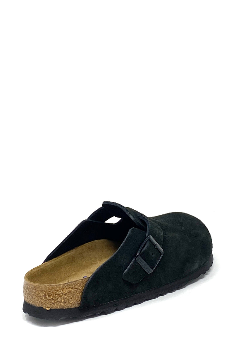 Boston Clogs | Black Suede