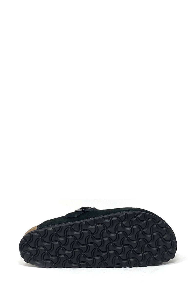 Boston Clog | Black Suede