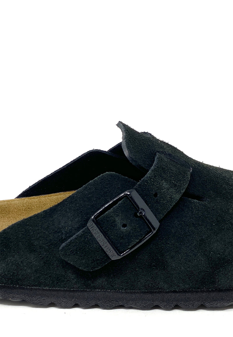 Boston Clog | Black Suede