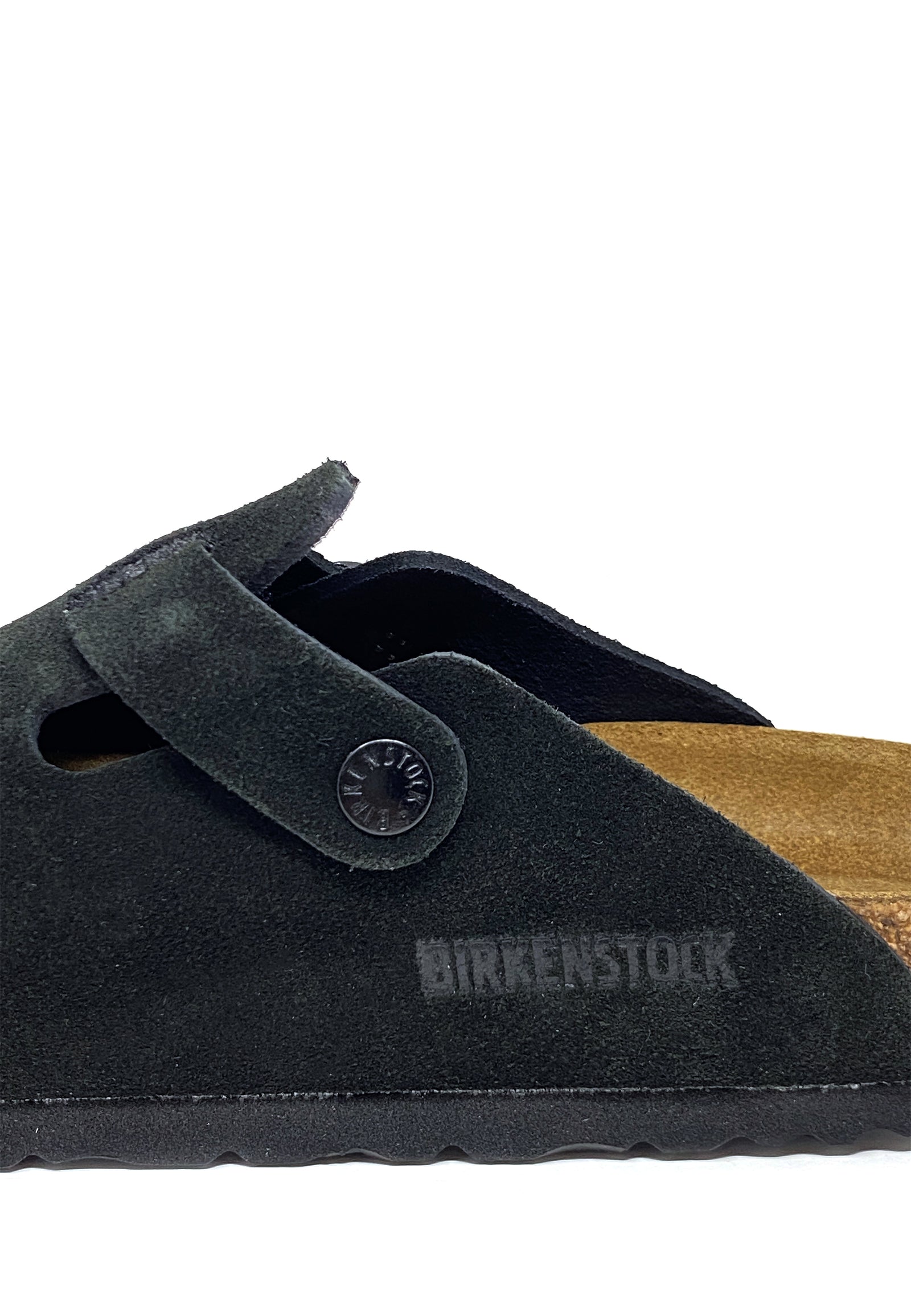 Birkenstock boston black suede on sale