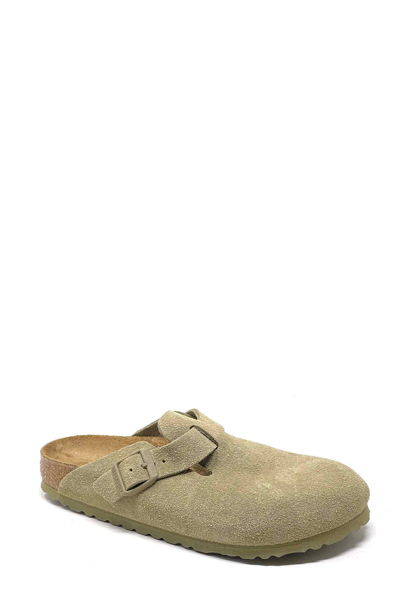 Boston Pantolette | Faded Khaki Suede